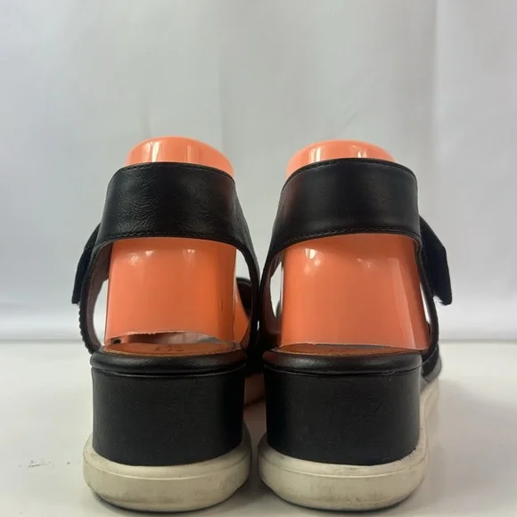 Euro Soft By Sofft Jena Black Leather Women's Wedge - Picture 5 of 13